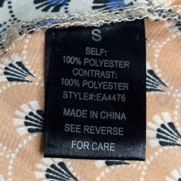 Elodie Cami Tank Top Shirt Womens Small White Blue Sleeveless Blouse - Picture 6 of 7